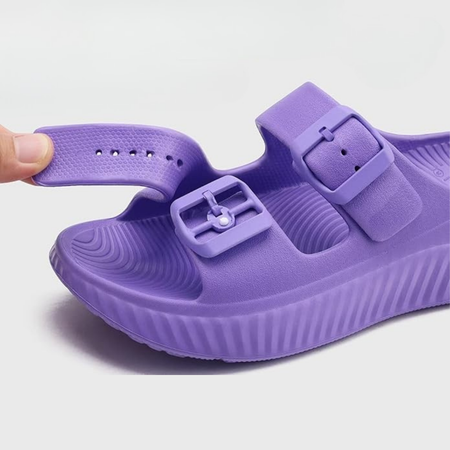 Sandales Orthopédiques Réglables Femme avec Semelle Ultra-Coussinée | Violet Sport
